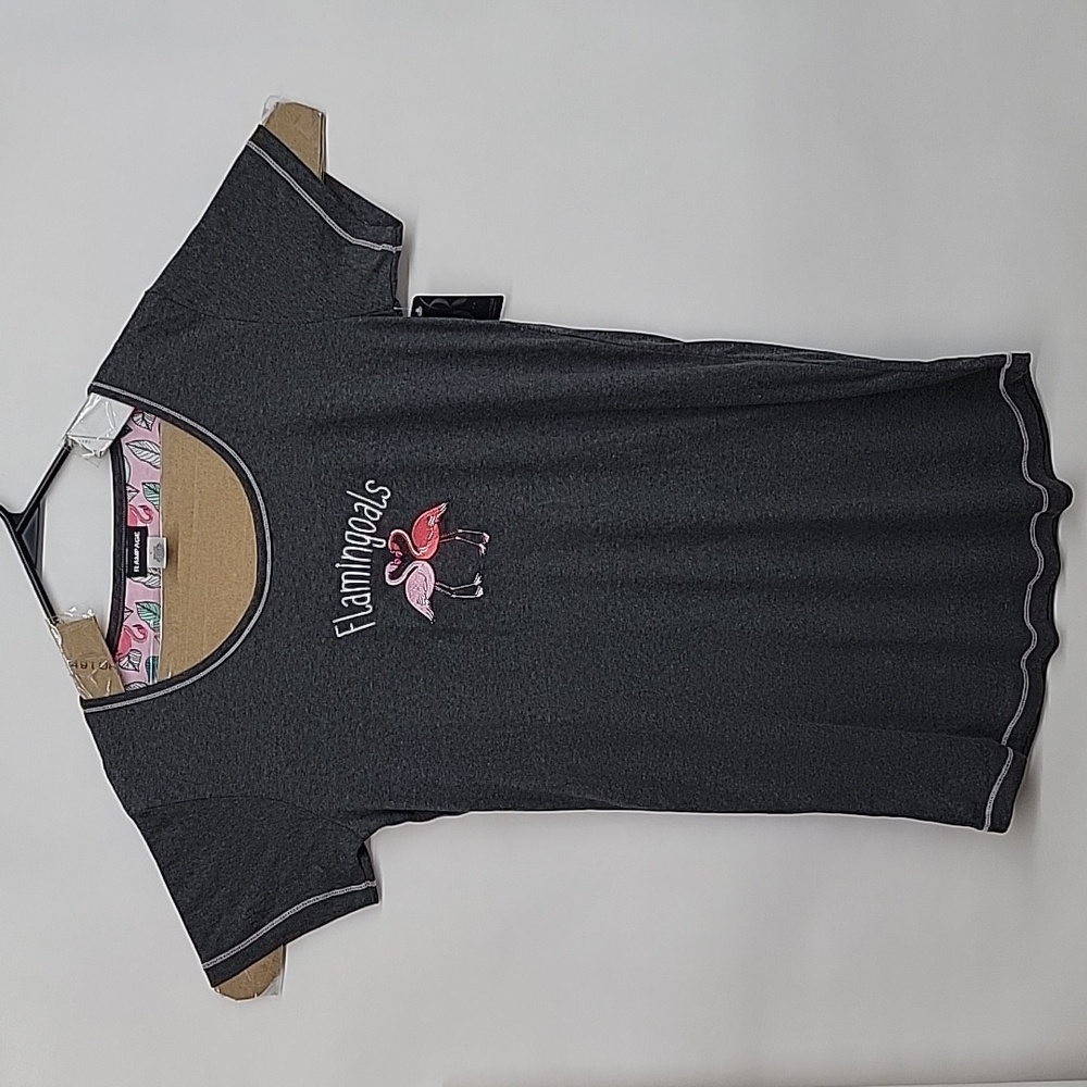 Rampage Gray Flamingo Graphic T-Shirt